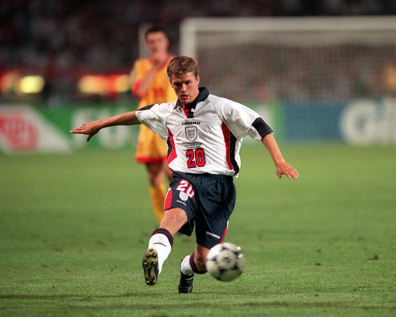 Michael Owen during England's World Cup 1998 match against Romania (Image: PA)