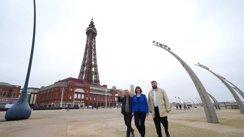 Jonathan Ashworth, Rachel Reeves, and Chris Webb during their campaign in Blackpool