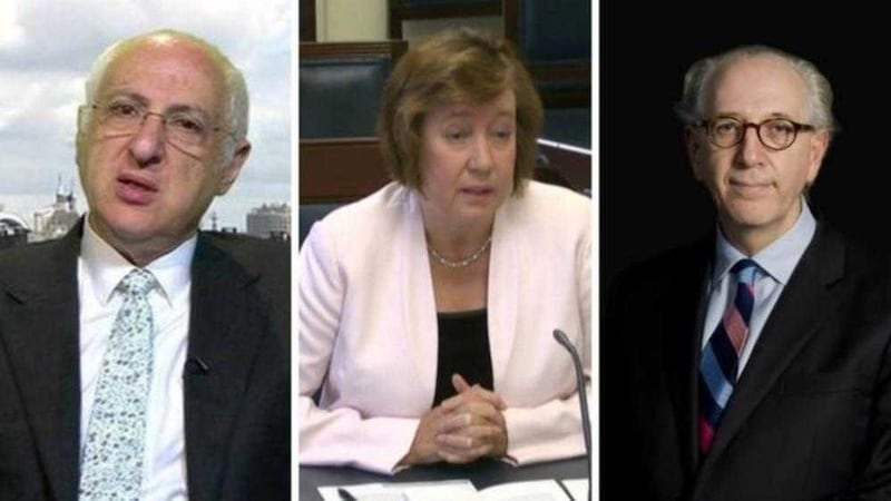 The three members of the new-established panel to assess paramilitary activity &ndash; (l-r) Lord Carlile of Berriew QC, Rosalie Flanagan and Stephen Shaw QC 