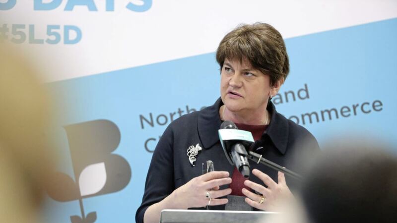 Arlene Foster addresses members of Northern Ireland Chamber of Commerce 