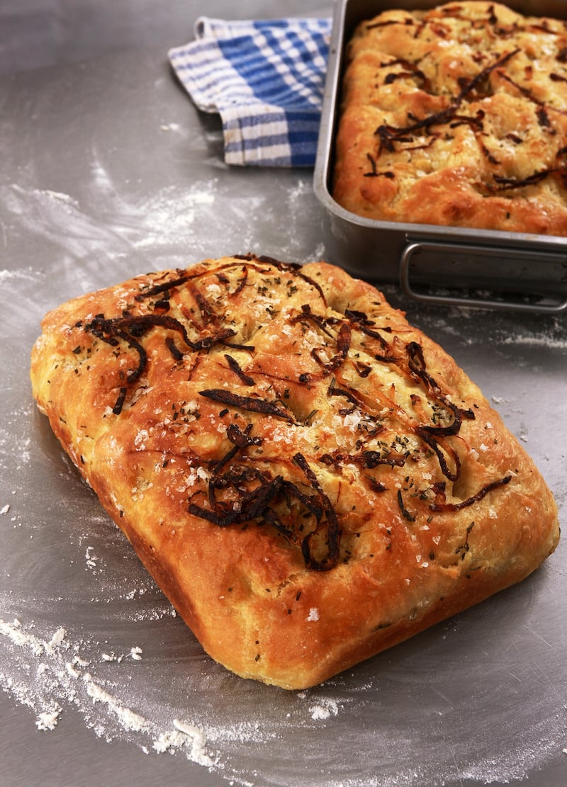 An image of Niall McKenna's red onion focaccia