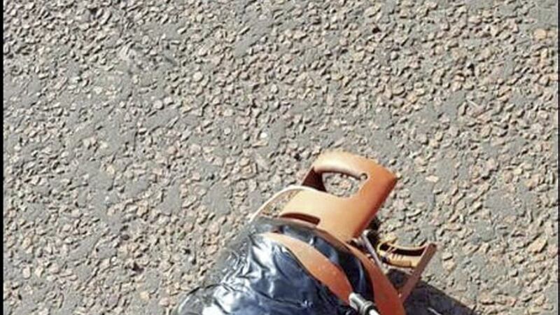 John-Joe Kelly found a &quot;fake bomb&quot; on the Bangor carriageway on July 13