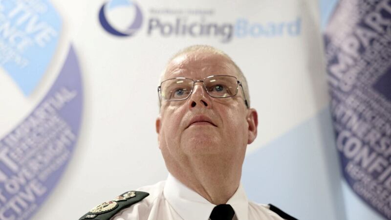 Chief Constable Simon Byrne speaking after an emergency meeting of the Policing Board, convened last week in the wake of the PSNI data breach. Picture by Mal McCann 