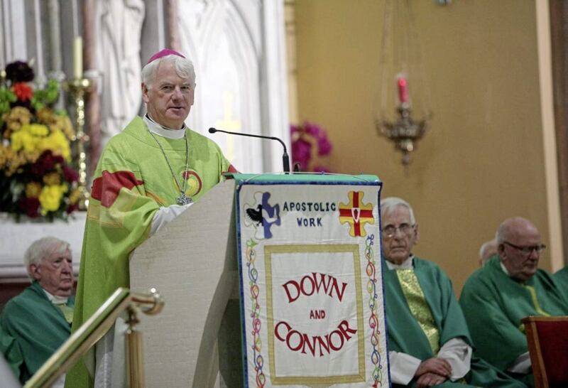 Bishop Noel Treanor at the Down and Connor Mass for Mission Sunday. Picture by Ann McManus 
