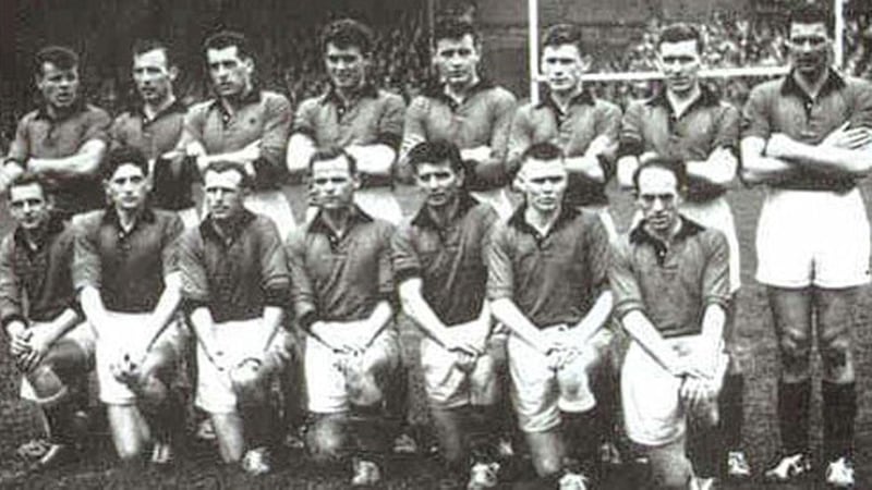 Leo Murphy (back row, fourth from left) with the Down team that first brought Sam Maguire back across the border after beating Kerry in the All-Ireland final 