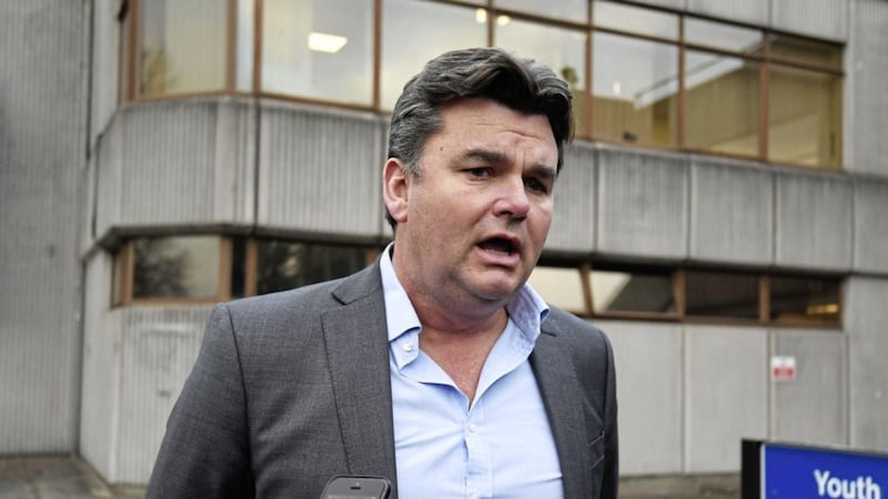 Former BHS owner Dominic Chappell speaks outside Barkingside Magistrates&#39; Court, where he has been ordered to pay &pound;87,170 after failing to provide information about the firm&#39;s pension schemes to investigators when it collapsed with the loss of thousands of jobs 