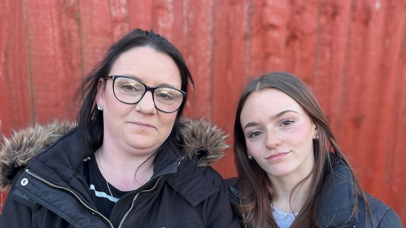 Post Office clerk Jacqueline Falcon (left), whose fraud conviction has been overturned by the Court of Appeal in the light of the Horizon system debacle, pictured with her 17-year-old daughter Summer, near their home in Hadston, Northumberland