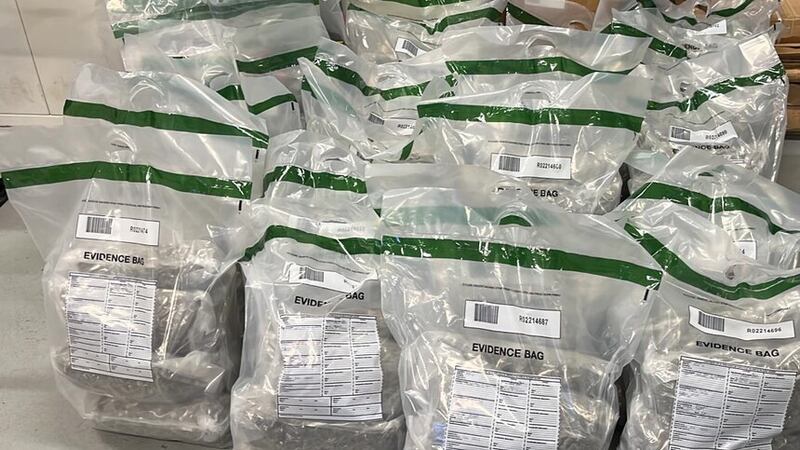 The drugs recovered by police in Belfast (PSNI/PA)