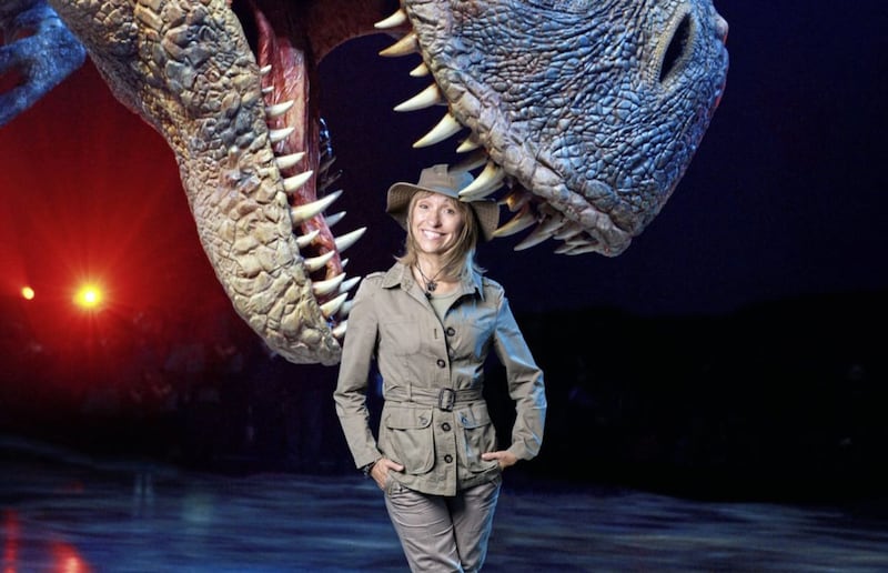 Another scary moment for fearless presenter, Michaela Strachan, who takes to the SSE Arena, Belfast, this weekend 