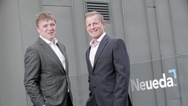 Neuda&#39;s new regional account director Mark Dunne with sales and Marketing Director Peter Russell 