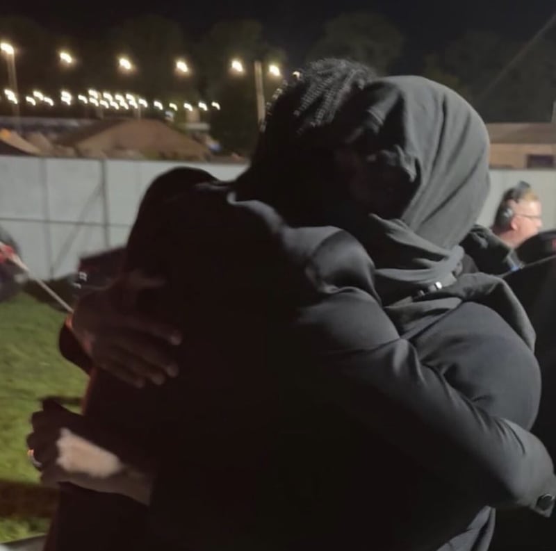 Kanye West made a surprise backstage appearance at the Electric Picnic festival last month.