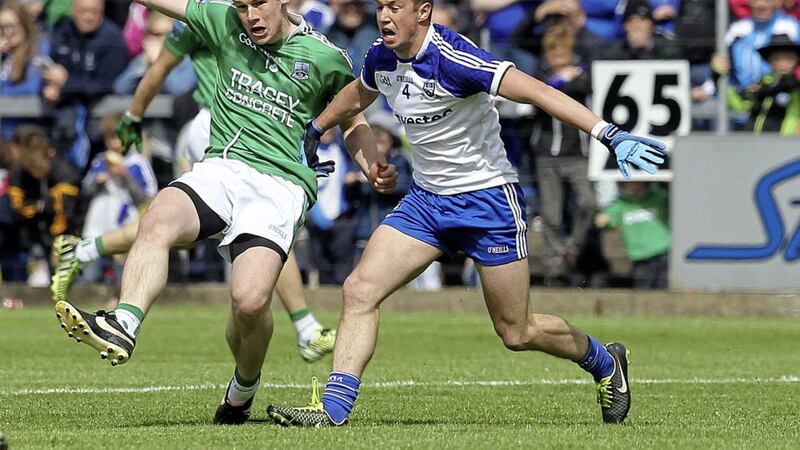 Tom&aacute;s Corrigan is a doubt for Fermanagh&#39;s trip to Meath because of a calf strain. Picture by Philip Walsh 
