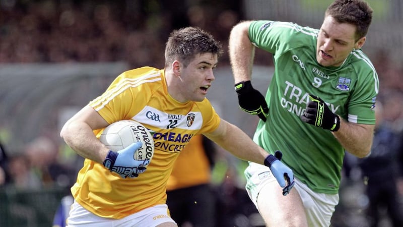 Patrick McBride (left) has been in fine form for Antrim this season 