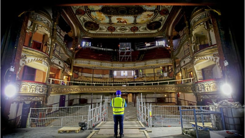 Looking in on the Grand Opera House three weeks into a &pound;12.2 million restoration project. Picture: Hugh Russell 