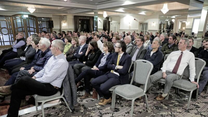 More than 100 community pharmacists from across Northern Ireland met in Belfast to discuss a funding crisis in the sector 