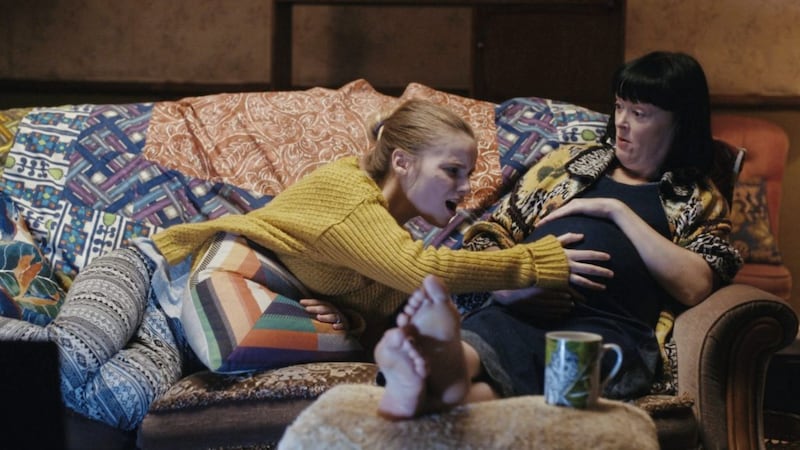Lola Petticrew and Bronagh Gallagher in A Bump Along The Way &ndash; I have seen the film twice now and twice I have wondered, what is so funny about a woman being pregnant aged 44?