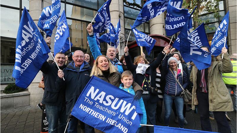 &nbsp;The NASUWT took strike action in schools across Belfast and Newtownabbey in November. Picture by Hugh Russell