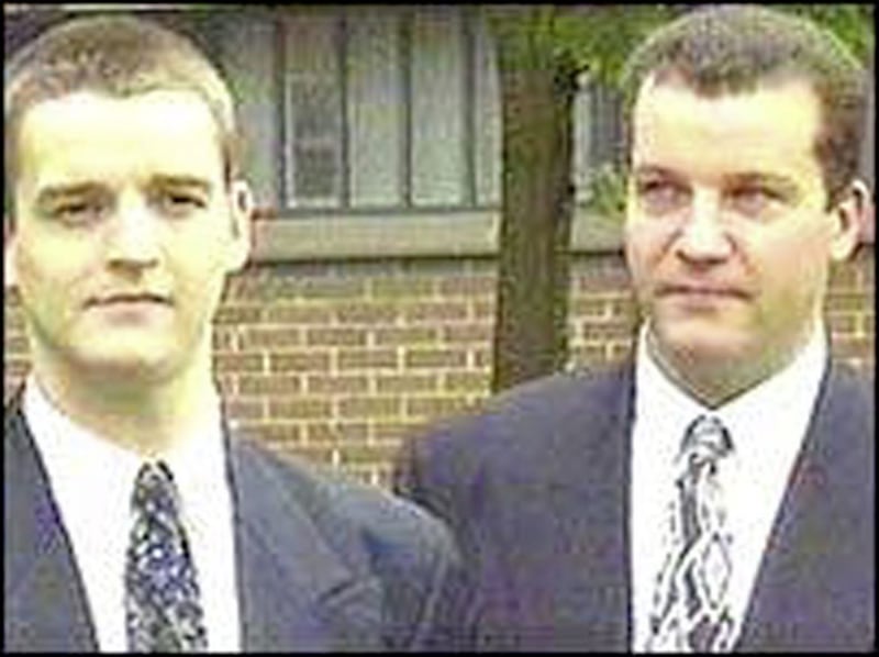 Scots Guardsmen Mark Wright and James Fisher who were convicted of the 1992 murder of Peter McBride 
