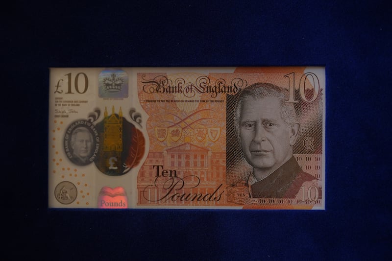 The first £10 note bearing the King’s portrait