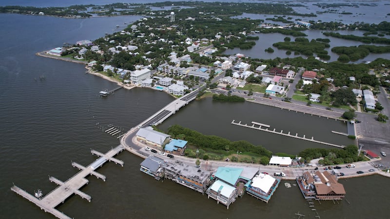 Businesses and homes at Cedar Key ahead of the expected arrival of Hurricane Idalia (Rebecca Blackwell, AP)