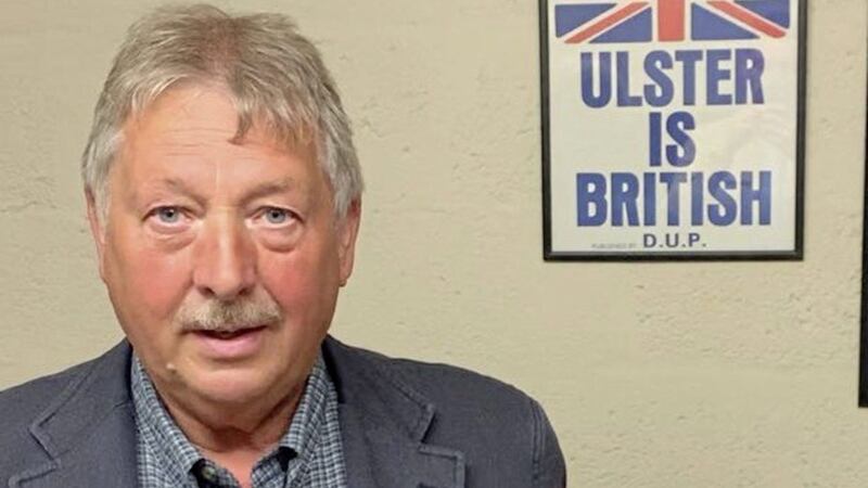 PORK: DUP MP Sammy Wilson tweeted a picture of himself holding sausages 