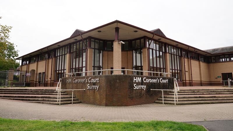 Evidence was heard at Surrey Coroner’s Court in Woking (Aaron Chown/PA)