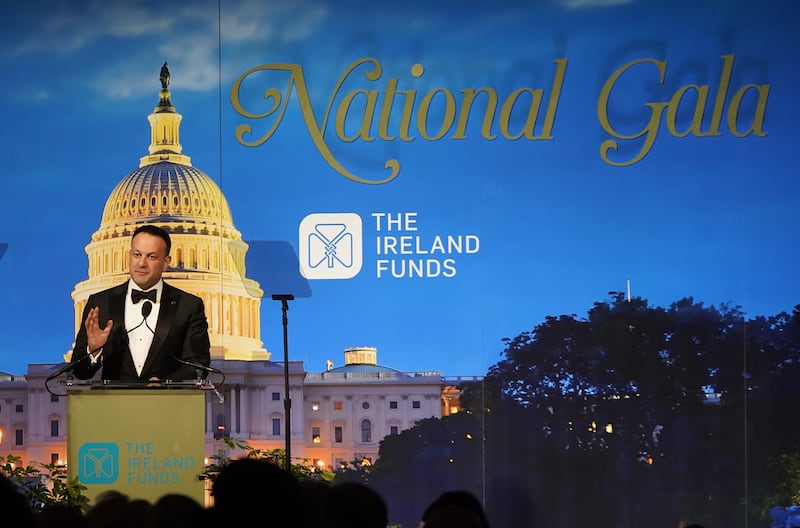 Taoiseach Leo Varadkar, speaks at the Ireland Funds national gala