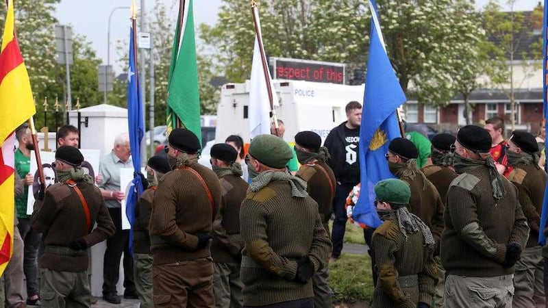 Police arrested twelve men following an un-notified dissident republican parade in Lurgan, CoArmagh on Saturday. Picture by Mal McCann&nbsp;