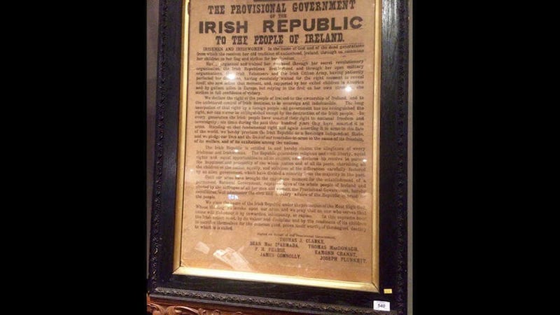 The copy of the Proclamation sold for &euro;150,000 (&pound;117,000) 