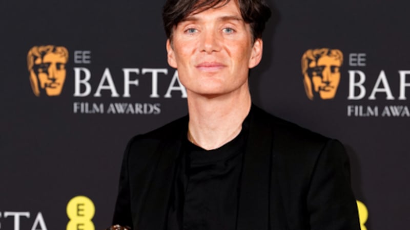 Cillian Murphy with his Bafta award for Leading actor. PICTURE: IAN WEST/PA