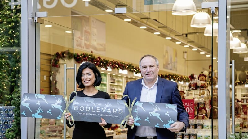 Chloe Doone from the Yankee Candle store with Chris Nelmes, retail director at The Boulevard 