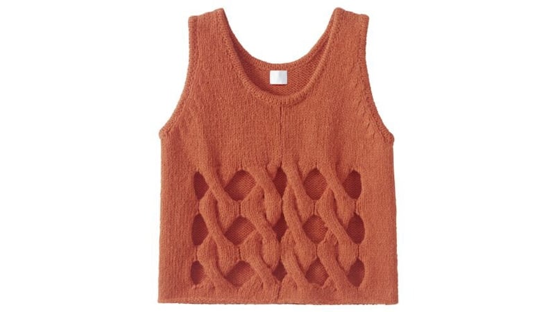 Knitted Vest Top in Bright Red, &pound;19.99, available from H&amp;M 