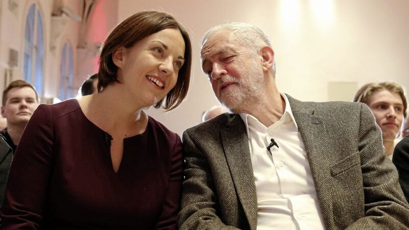 Labour leader Jeremy Corbyn with Scottish Labour leader Kezia Dugdale 