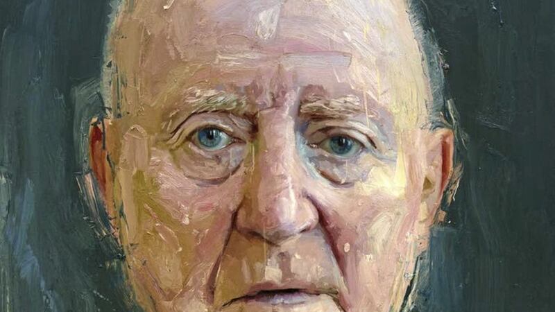 The newly completed portrait of musician Christy Moore. Image from artist Colin Davidson&#39;s Facebook page 