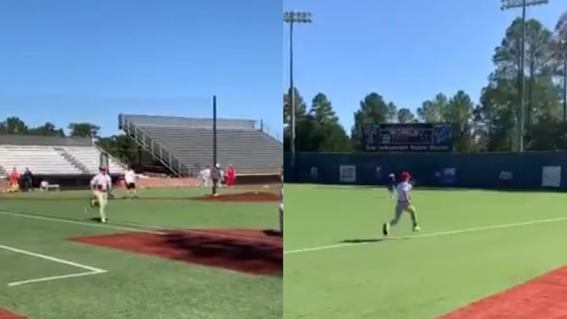 Student athlete Ren Reynolds got some laughs after he impersonated a scene from Forrest Gump during a Halloween baseball game in Texas.
