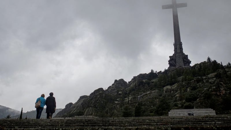 The Valle de los Caidos (Valley of the Fallen), northwest of Madrid where thousands of victims in the 1936-1939 Spanish civil war were buried along with dictator General Franco&#39;s remains. (AP Photo/Francisco Seco, File). 