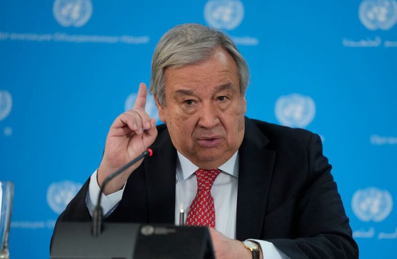 UN secretary general Antonio Guterres 