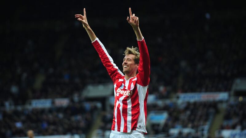 Peter Crouch pictured playing for Stoke City&nbsp;