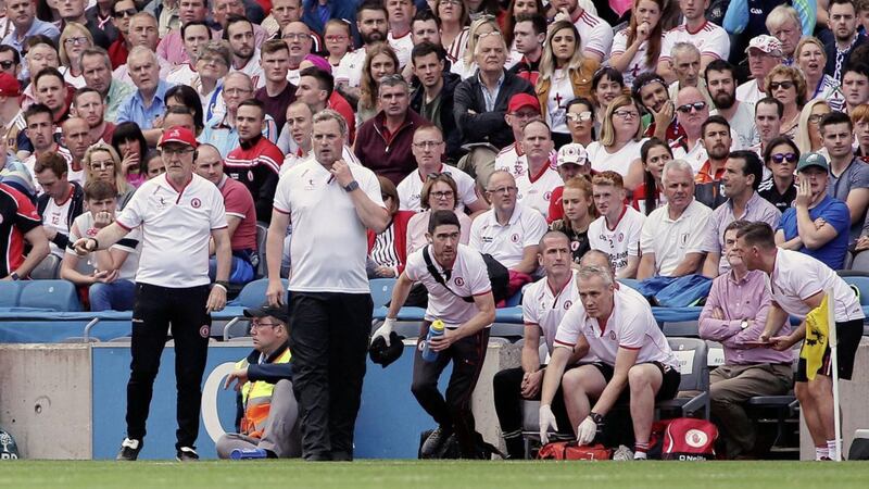Mickey Harte says Tyrone had to end their semi-final hoodoo against Monaghan on Sunday.<br /> Picture Seamus Loughran
