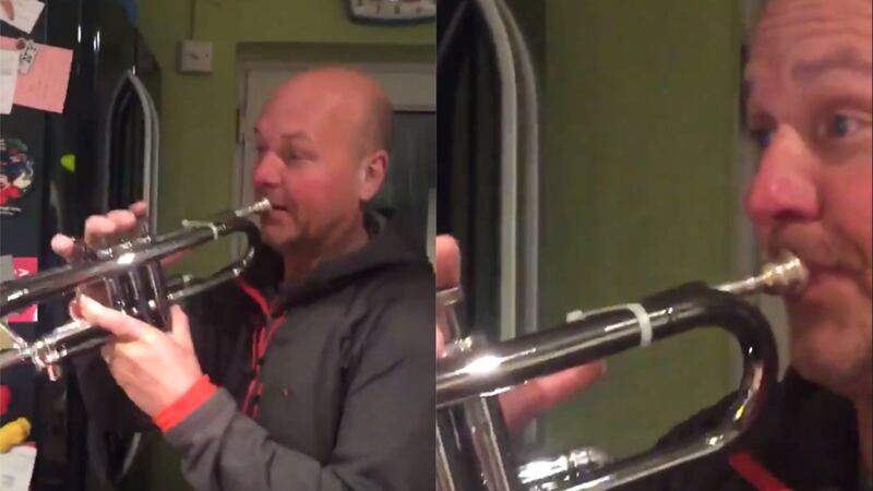 Sadie Neighbour from Cornwall filmed her father playing an impromptu cover.