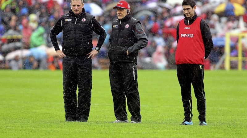 There is mounting speculation that Gavin Devlin (left) is set to leave the Tyrone coaching setup. Picture by Seamus Loughran 