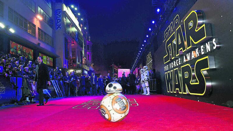 BB-8 attending the Star Wars: The Force Awakens European Premiere held in Leicester Square, London. PRESS ASSOCIATION Photo. See PA story SHOWBIZ StarWars. Picture date: Wednesday December 16, 2015. Photo credit should read: Ian West/PA Wire  