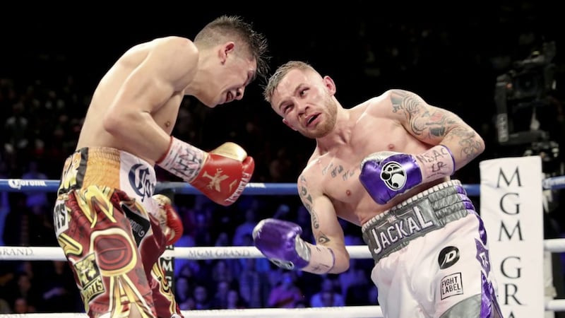 Carl Frampton and Leo Santa Cruz have both won a fight apiece, and a third showdown could be on the cards for next year. Picture by Presseye 