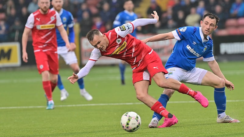 Rory Hale was sent off for Cliftonville on Saturday and will miss their opening European play-off    Picture by Pacemaker 
