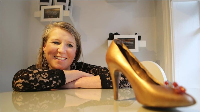 If the shoe fits &ndash; Deirdre McCanny's passion for chocolate led her to open artisan chocolate shop Co Couture, in Belfast's Chichester Street. &nbsp;Picture by Hugh Russell