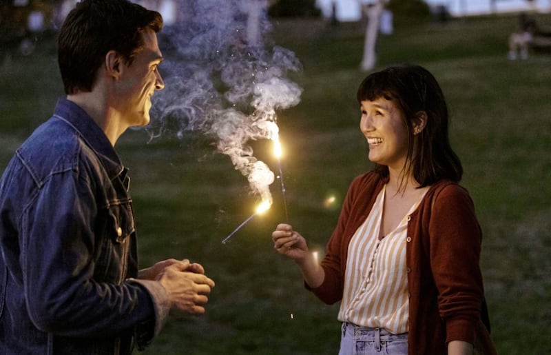 Long Weekend. Pictured: Finn Wittrock as Bart and Zoe Chao as Vienna