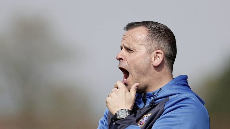 Rodney McAree during his time as manager of Dungannon Swifts 