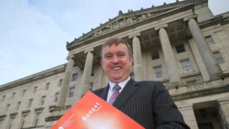 Finance Minister Mervyn Storey outside Stormont recently. Picture by Hugh Russell  &nbsp;