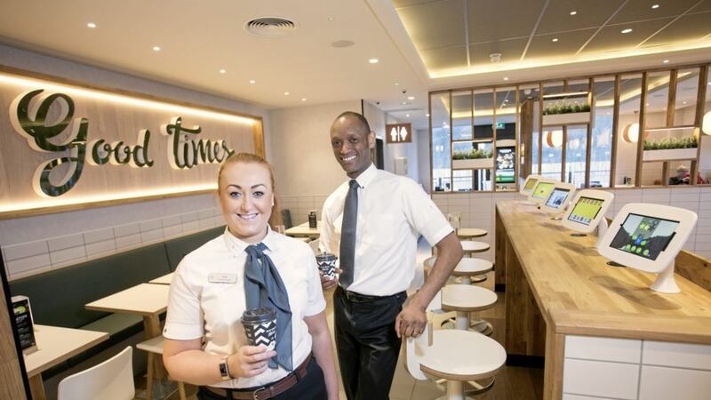 McDonald&rsquo;s Shore Road business manager Katie McManus and Andy Duncan, franchisee operations supervisor 