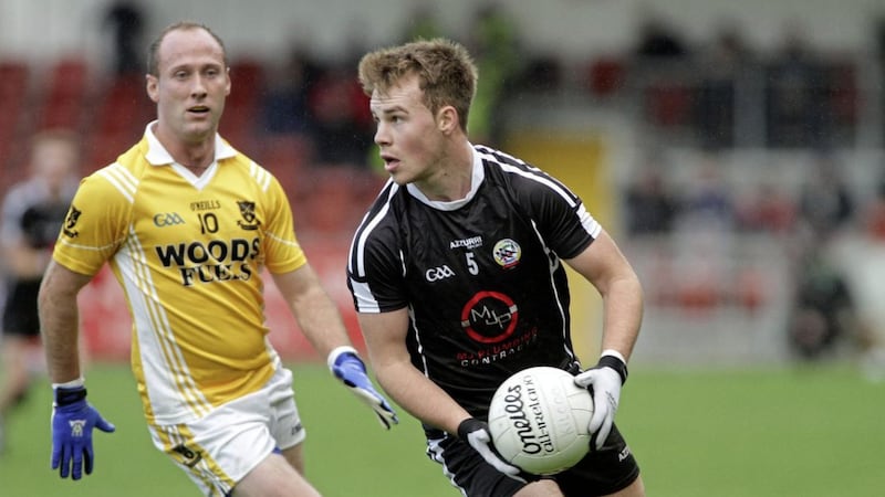 Darragh O'Hanlon was a key player as Kilcoo came to dominate in Down, but injury has forced him to miss the run to Sunday's All-Ireland final, when the Magpies face reigning champions Corofin.<br /> Picture by Seamus Loughran